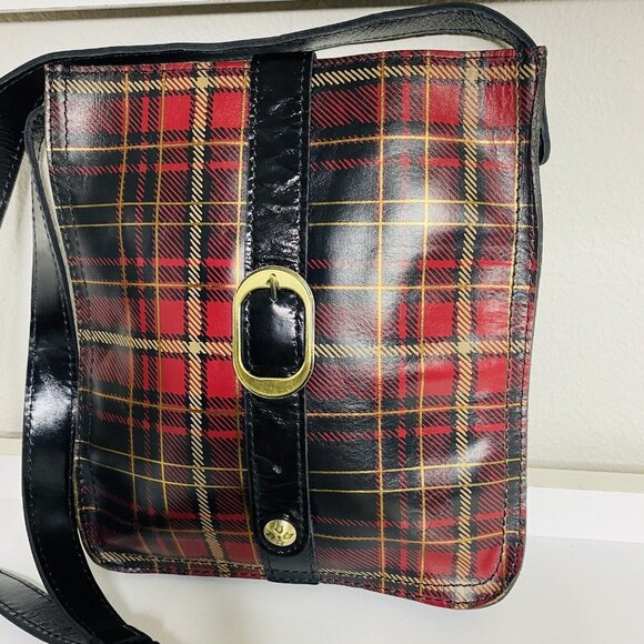 NWT Patricia Nash Venezia Pouch Bag Signature Plaid Crossbody Genuine Leather - Picture 4 of 9